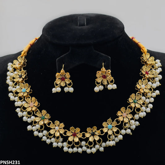 Flower Necklace Set -  SHOP VILLA